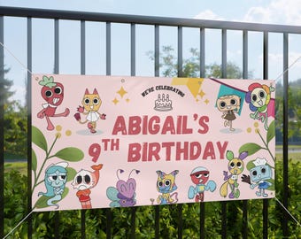 Dandy's World Birthday Custom Banner for Kids Girl Birthday Party