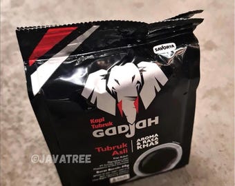 Café Gadjah Tubruk 60g Café molido negro puro de Indonesia
