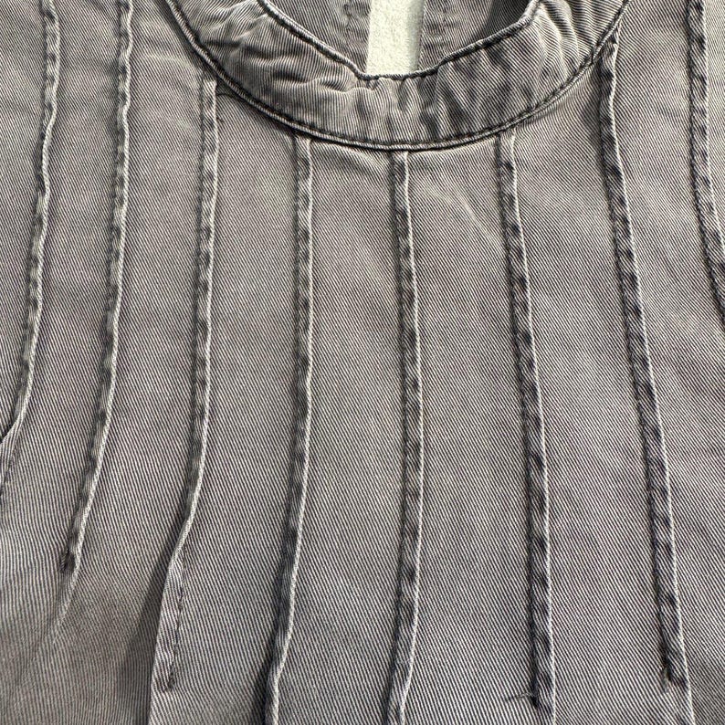 Anthropologie Tiered Sleeveless Mini Dress in Charcoal Gray image 3