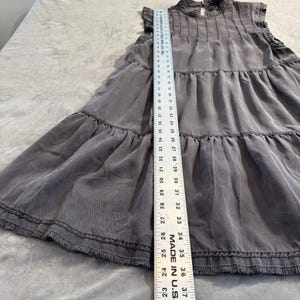 Anthropologie Tiered Sleeveless Mini Dress in Charcoal Gray image 8