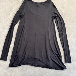 Free People Black Ribbed Long Sleeve Scoop Neck Tunic Top - Size Medium image 6