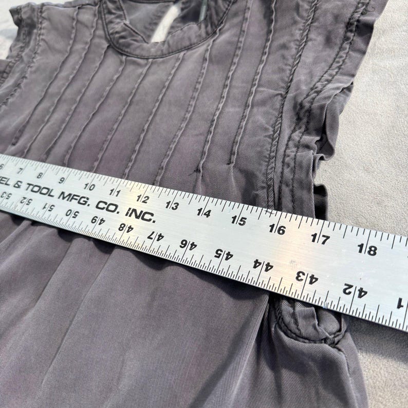 Anthropologie Tiered Sleeveless Mini Dress in Charcoal Gray image 7