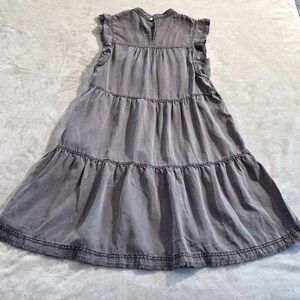 Anthropologie Tiered Sleeveless Mini Dress in Charcoal Gray image 9