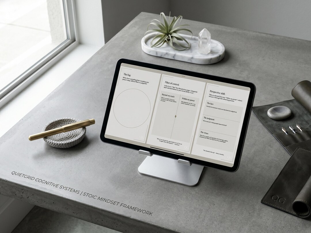 QG Stoic SOS Toolkit | Emotional Resilience Protocol for iPad Goodnotes Remarkable 2 | Mindset ...