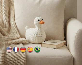 Silly Goose Crochet Pattern, Low-Sew Amigurumi Plushie (PDF Download)