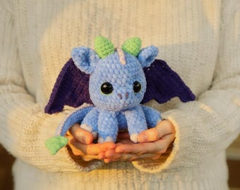 Amigurumi Dragon Plushie, Advanced Baby Dragon Crochet Pattern (PDF Download)