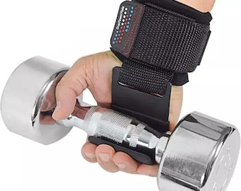 Gym Weight Lifting Hooks with Wrist Straps Strong Grip Support for Deadlift Pull Ups Fitness Gear