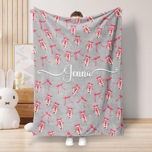 Personalized Diet Coke Blanket – Custom Name Coca Cola Fleece Sherpa Throw