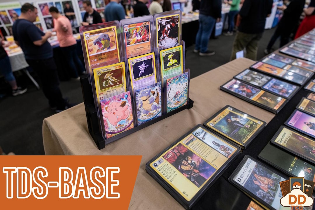 TDS BASE - Tiered Card Holder Display – Vertical Stand for Trading Card ...