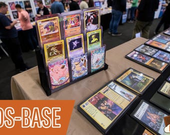 TDS BASE - Tiered Card Holder Display – Vertical Stand for Trading Card Vendors, Collectors, and Booth Displays