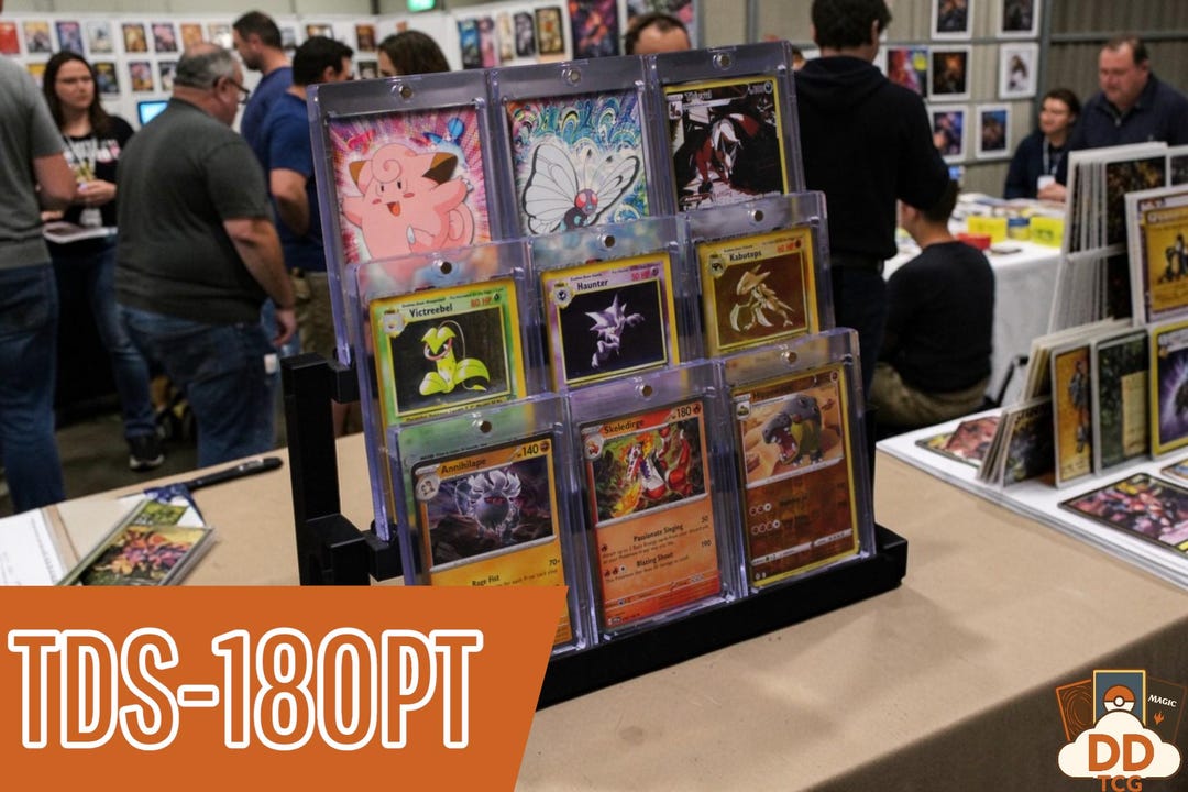 TDS RIGID - Tiered Card Holder Display – Vertical Stand for Trading ...
