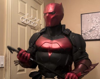 K.O REDHOOD FULL suit. 3d printed. Cosplay painted and Ready to wear