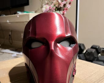 Red hood titans helmet. Painted and 3d printed ready to wear.