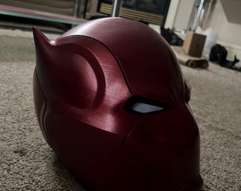 Red hood knightfight helmet. Painted and 3d printed ready to wear.