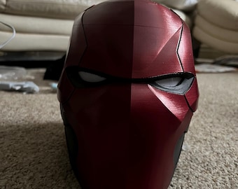 Red hood Ronin helmet. Painted and 3d printed ready to wear.