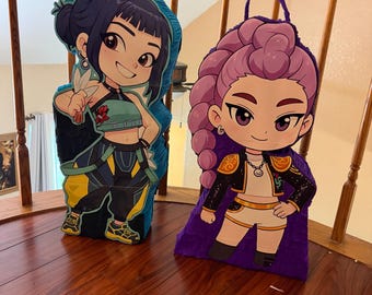 Piñata decorativa de KPop Demon Hunter, Rumi,  y Zoey, 24x15