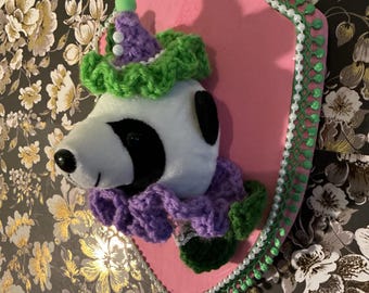 Panda Plushie Taxidermy Wall Art