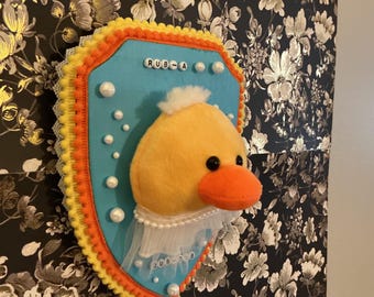 Plushie Taxidermy Duck Wall Art