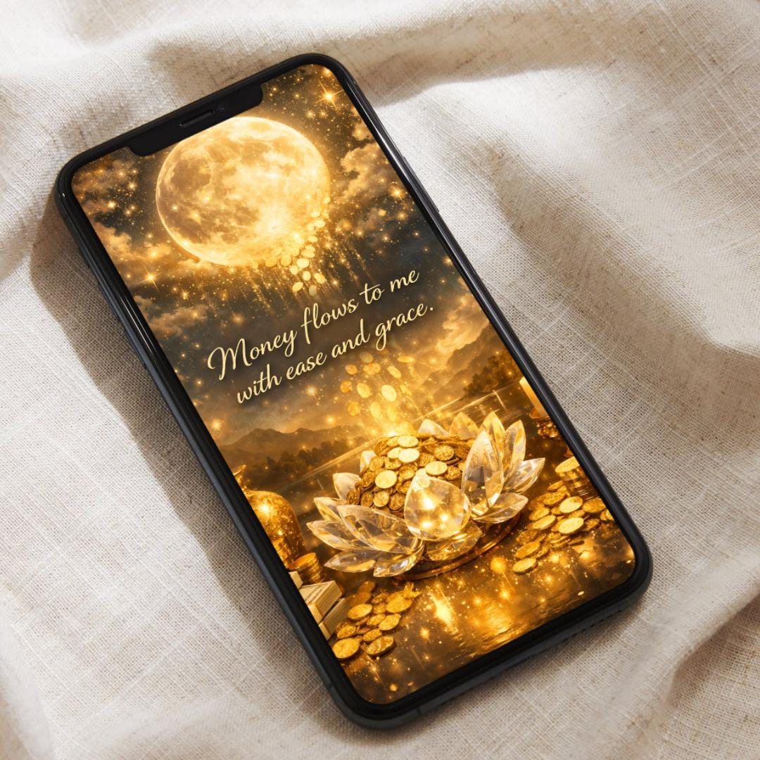 Daily Affirmation Phone Wallpaper | High-resolution Abundance Lock ...