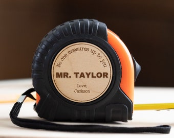 Gift for Teacher - Personalized Tape Measure from Student to Teacher, Perfect for Teacher Appreciaton Day or Graduation