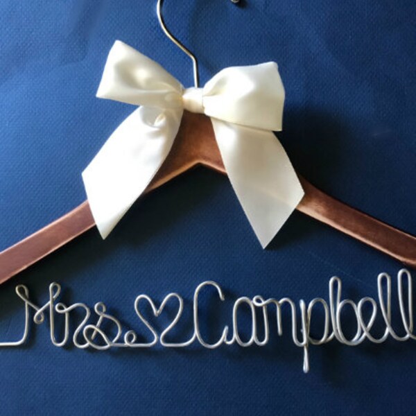 Wedding Hanger, Bridal Robes, Bridesmaid Proposal, Bachelorette Party, Personalized Gift, Mom Gift, Flower Girl Dress, Wedding Sign, Sister