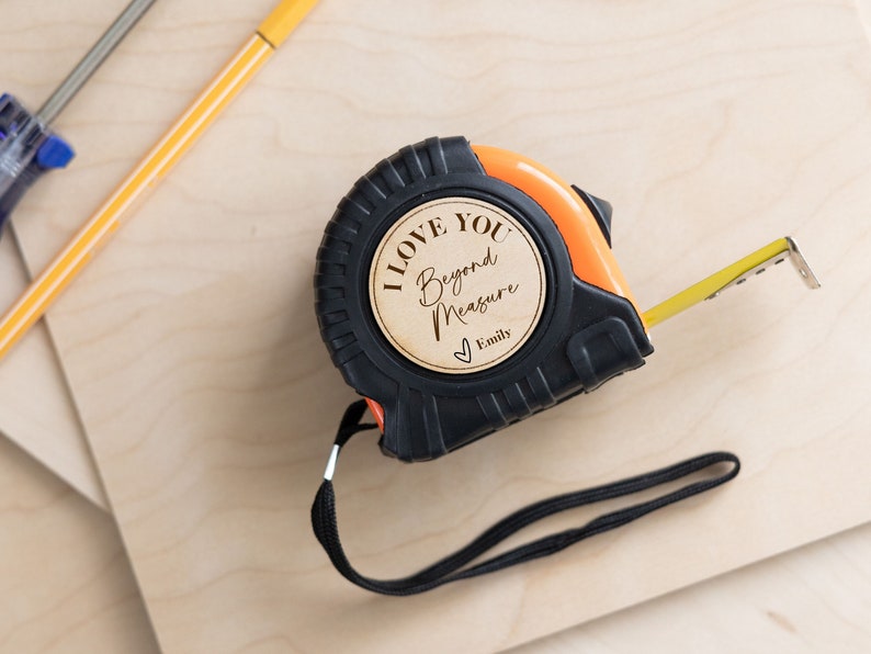 Tape Measure Personalized for Valentines Day or Anniversary Gift Valentines Gifts for Husband or Boyfriend Valentines Gift Ideas for Him image 2