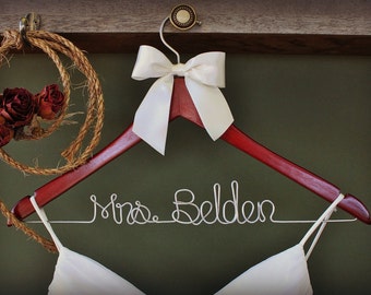 Engagement Gift for Sister | Personalized gifts for Bridal Shower | Wedding Dress Hanger | Gift from Mother of the Groom to Bride