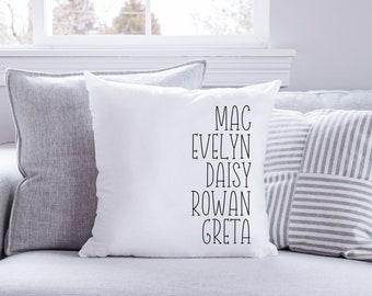 Gift for Mom, Custom Family Name Pillow Sham, Gift for Her, Personalized Pillowcase Gift for mom