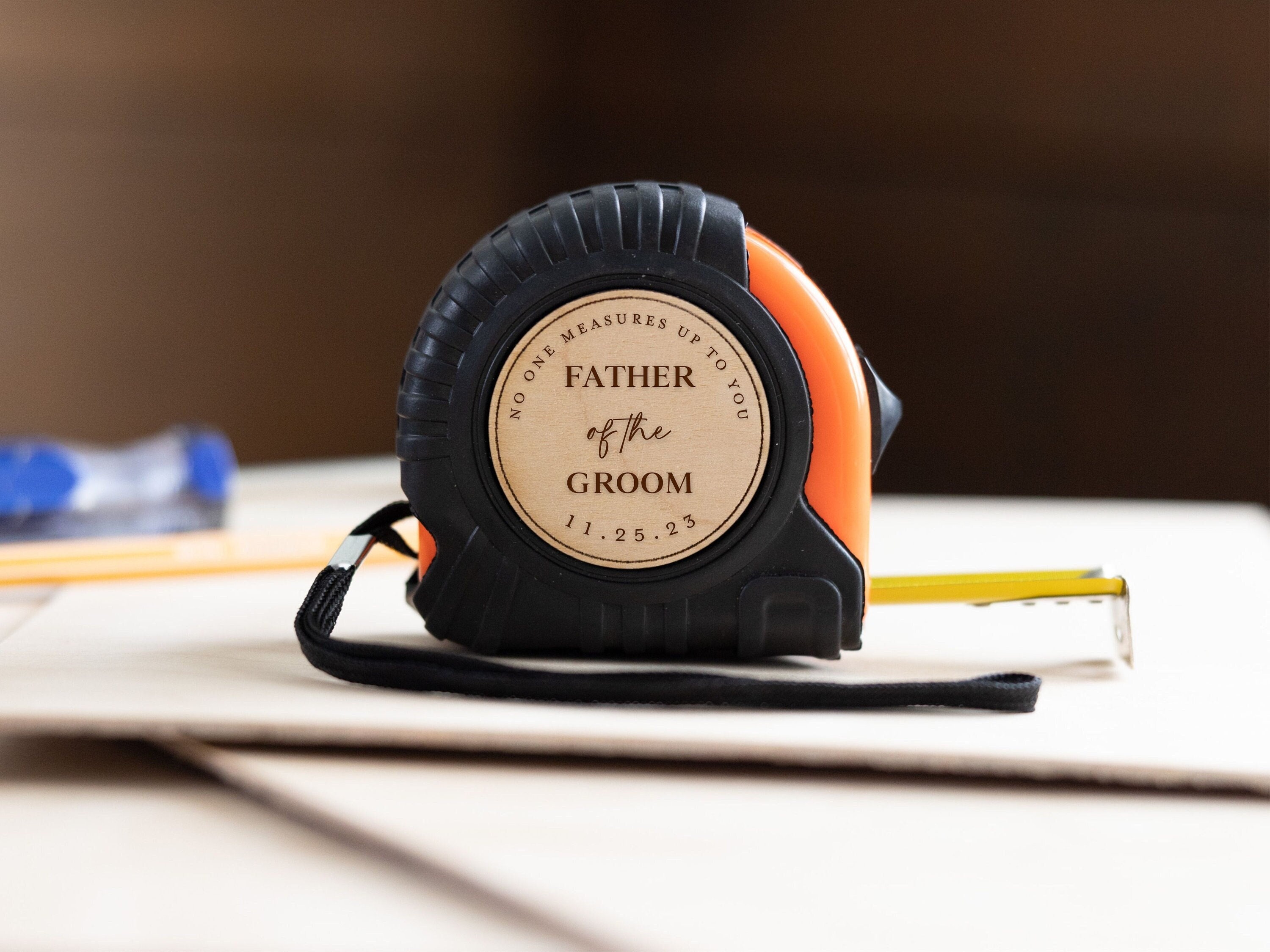 Father of the Groom Gift, Tape Measure Personalized With Wedding Date,  Wedding Gift to Dad From Son, Parents Wedding Gifts, Dad Son Gift 
