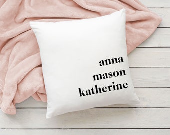 Custom pillow with names, gift for mom, gift for her, gift from grandkids, pillow sham, pillow case, pillow insert, pillow cover, personal