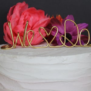 Rustic Cake Topper - Wire Cake Topper - I do Cake Topper - Personalized Cake Topper - Barn Wedding - Name Cake Topper - Custom Cake Topper