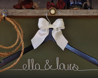 Custom Wedding Dress Hanger- personalized with Bride & Groom's names