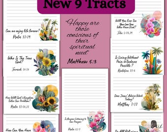 JW Tracts Letter Writing Paper - Flowers Design - Tracts Stationery (Digital Download)