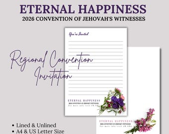 Invito alla Convention Regionale 2026 - Carta da lettere JW (Download digitale, formato A4)