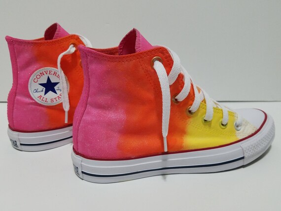 red tie dye converse