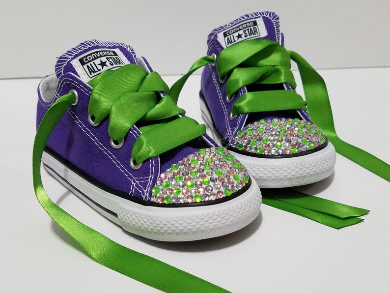 converse purple and green