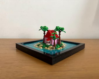 Anime Beach House Island MOC Byggnadstegelmodell
