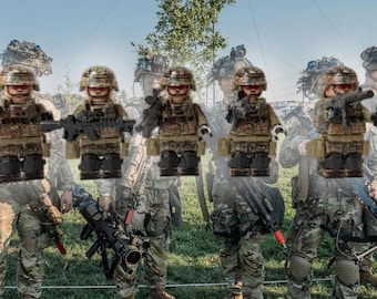 5er Pack Moderne 101st Fallschirmjäger Minifiguren - Taktische Militär Sammelfiguren MOC