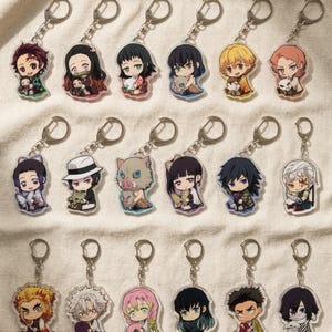 Dämonentöter Acryl Schlüsselbund, Chibi Anime Schlüsselring, Taschenanhänger