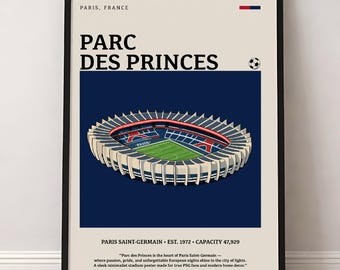 Estadio Parc des Princes, Fútbol parisino, Arte minimalista (Descarga digital)