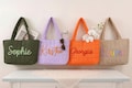 Personalized Puffer Tote Bag | Multi-Color Name Bag | Soft Quilted Cute Purse | Mix Match Yarn Letters | Lightweight Bridesmaid Gift product logo