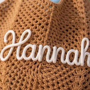 Personalisierte Strandtasche, häkeln Strandtaschen, Brautjungfer Strandtasche, Reise-Strandtasche, Sommerferien Tote, Braut-Strandtasche, Mädchentasche Bild 4
