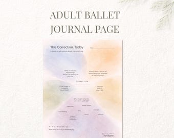 Diario de ballet para adultos imprimible: una página de corrección (PDF)