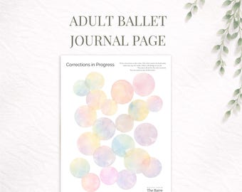 Diario de ballet para adultos imprimible: Correcciones en curso (PDF)