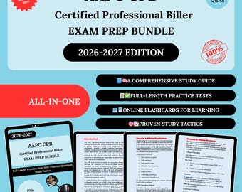 CPB Prep Bundle 2026 | Medical Billing Practice Exam | Cpb | Certified Professional Biller | Cpb Exam | Medical Billing and Coding