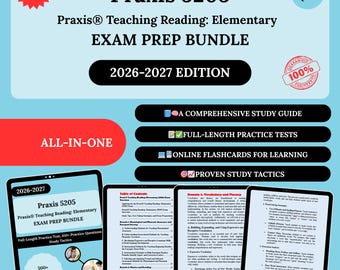Praxis 5205 Prep Bundle 2026 | Praxis 5205 | Praxis 5205 Exam | Praxis Teaching Exams | Praxis 5205 Study Guide | Praxis Study Guide 5205