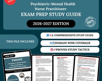 Pmhnp Exam Study Guide 2026 | Pmhnp Exam Review | Pmhnp Study Guide | Pmhnp | Mental Health Nurse Practitioner Study | Pmhnp Student