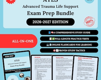 ATLS Prep Bundle 2026 | Advanced Trauma Life Support | Atls Study Guide | Atls Exam | Atls | Atls Practice Exam | Trauma Ebook | Atls Answer