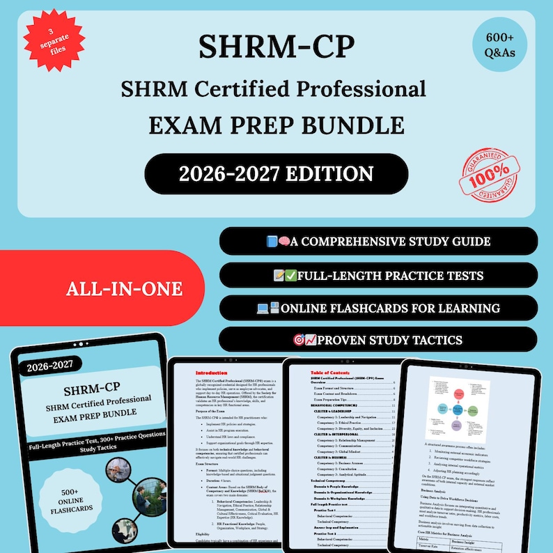 Shrm Cp Prep Bundle 2026 | Shrm Cp Exam Study Guide | Shrm Cp Exam ...