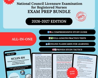 Nclex rn Prep Bundle 2026 | Nclex rn Exam | Nclex rn Study Guide | Nclex rn Study | Nclex rn Memorization Book | Nclex rn Exam Prep
